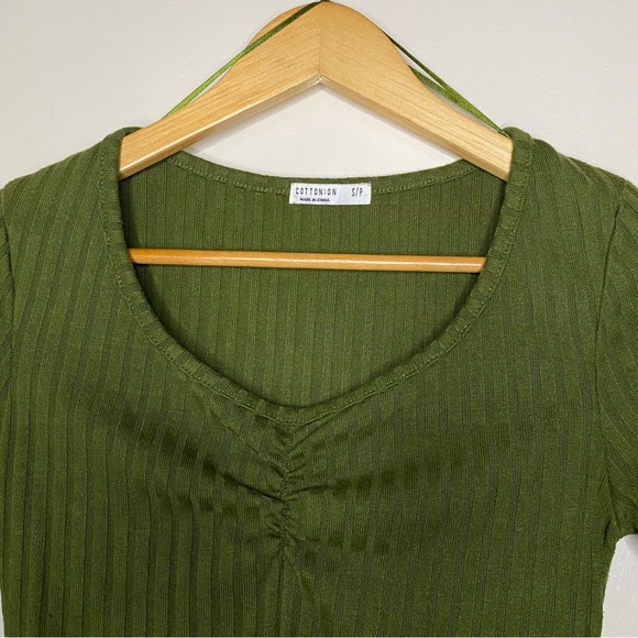 COTTON ON Ruched Ribbed Long Sleeve - Picture 2 of 4